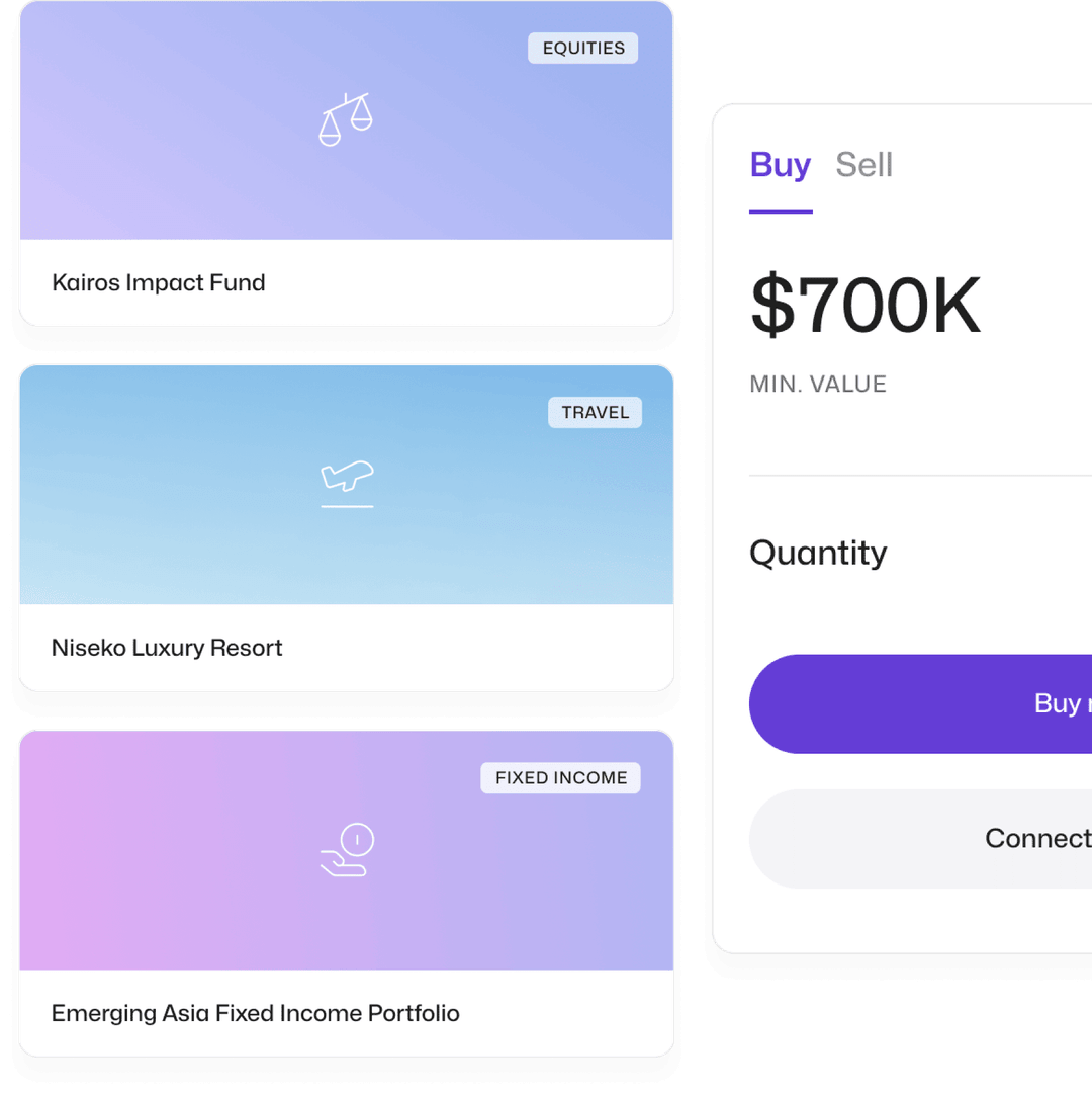 KairosWealth bespoke investment opportunities platform showing exclusive deal flow and structured products